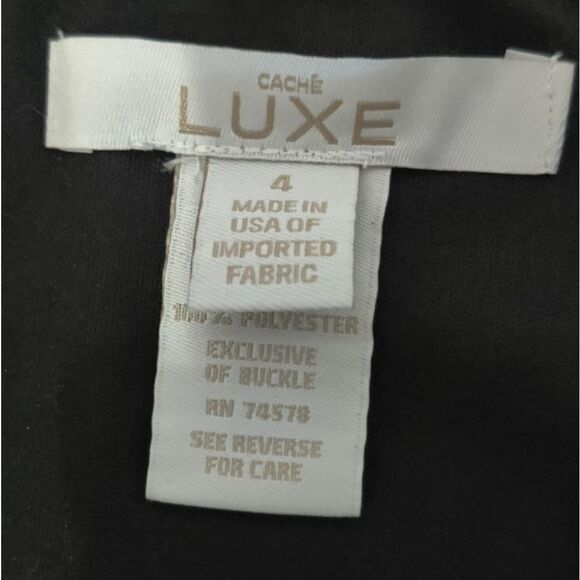 Cache Luxe Black Croc-Embossed Midi Dress Size 4 - Picture 11 of 11